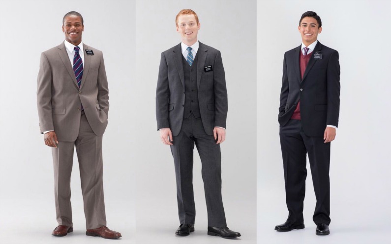 長老宣教師の服装の3つの例