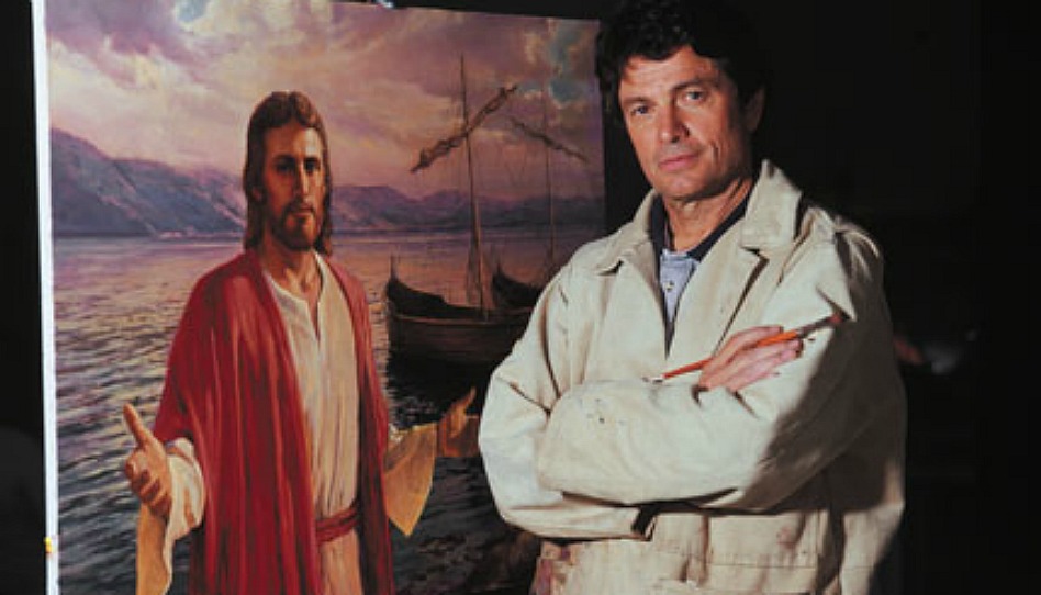 モルモン教の有名な宗教画家デル・パーソンとキリストの絵