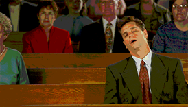 I go to bed at church.