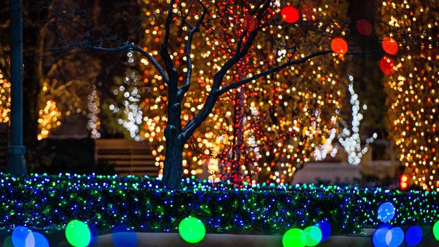 テンプルスクエア、クリスマスライト