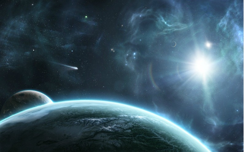 宇宙に浮かぶ惑星や星