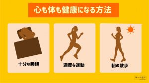 心も身体も健康になる３つの方法