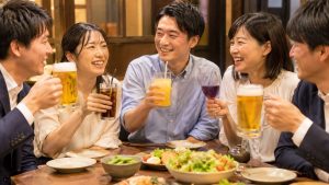 飲み会ではお酒もノンアルもソフトドリンクもアリ